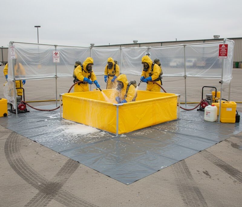 Piscina de descontaminacion Haz-Mat