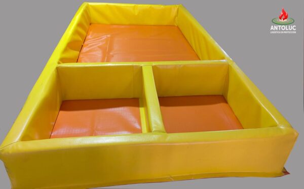 Piscina de descontaminación para operaciones HAZMAT